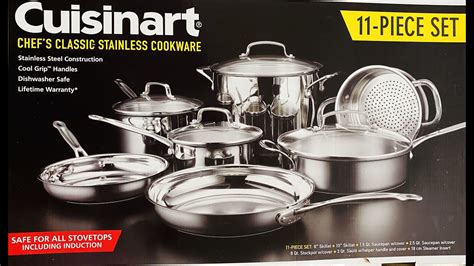 Cuisinart Chef S Classic Stainless Cookware Review Cookware Set Stainless Steel Youtube