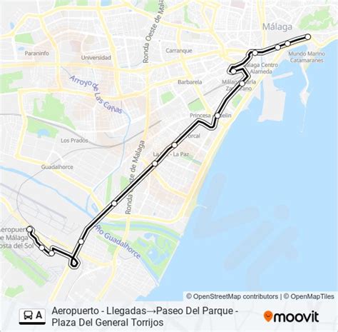 Línea A Horarios Paradas Y Mapas Aeropuerto Llegadas‎→paseo Del