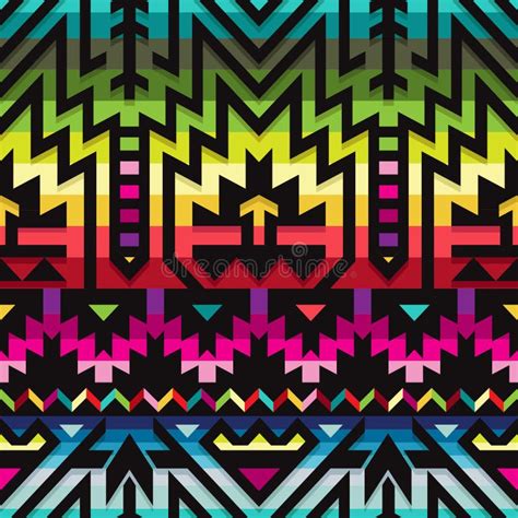 Stylish Seamless Vector Tribal Pattern For Textile Design Stock Vector