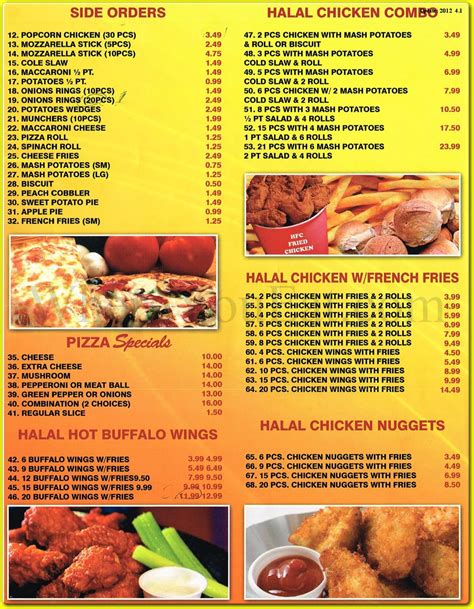 Hfc Fried Chicken Restaurant In Queens Official Menus Photos