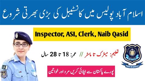 Islamabad Police Jobs 2024 ICT Police Jobs 2024 Islamabad Police Job