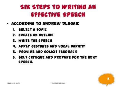 Writing A Speech