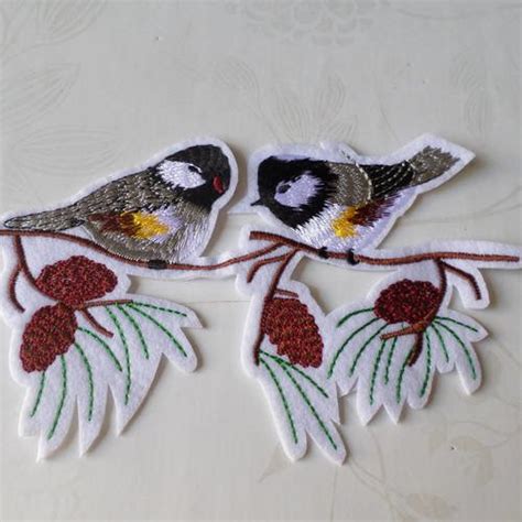 X Oiseaux Applique Cusson Patch Thermocollant X Cm N Un