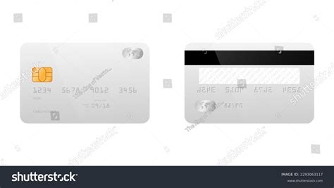 Realistic Credit Card Mockup Template Vector Stock Vector Royalty Free