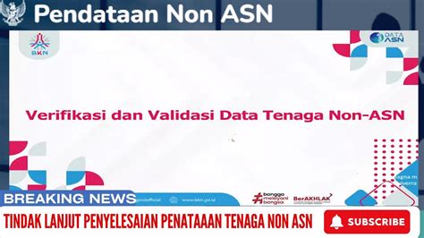 Bkn Validasi Dan Verifikasi Pendataan Tenaga Honorer Non Asn Youtube