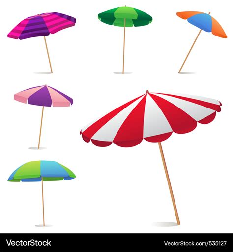 Beach Umbrella Royalty Free Vector Image VectorStock