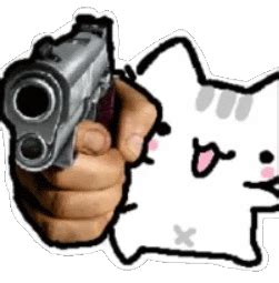 Cat Meme Sticker - Cat Meme Gun - Discover & Share GIFs