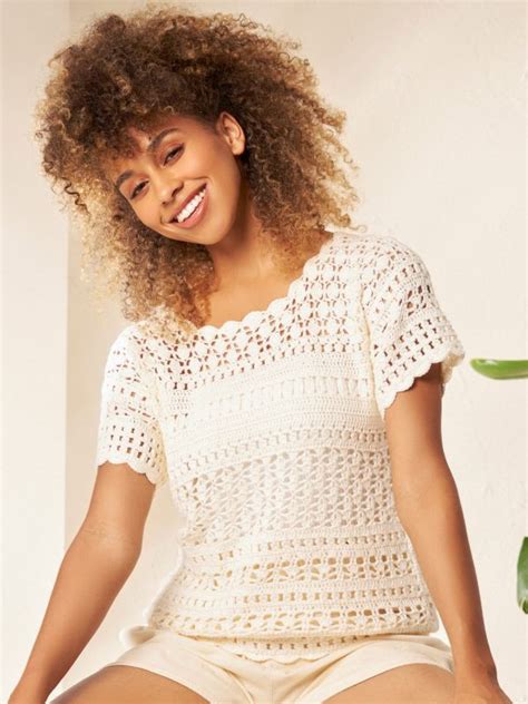 Rowan Summertime Crochet Collection Melina Top Laughing Hens