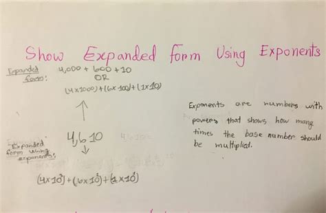 Showing Expanded Form Using Exponents Nstrahi