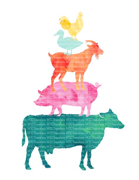 Farm Animal Clipart Watercolor Png Download Full Size Clipart