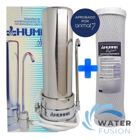 Filtro Purificador De Agua Humma Steel Anmat Repuesto