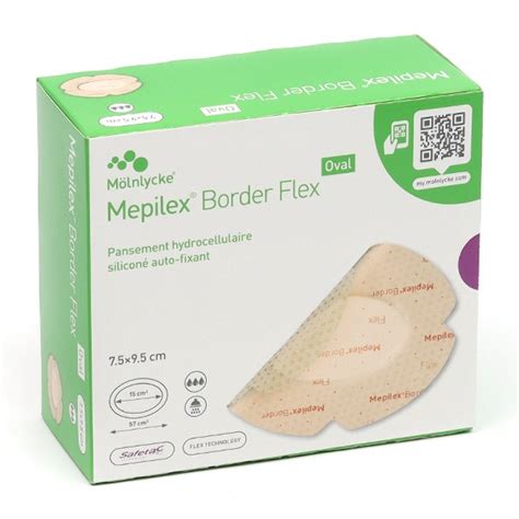 Pansement hydrocelullaire Mepilex Border Flex Oval Escarre et ulcère