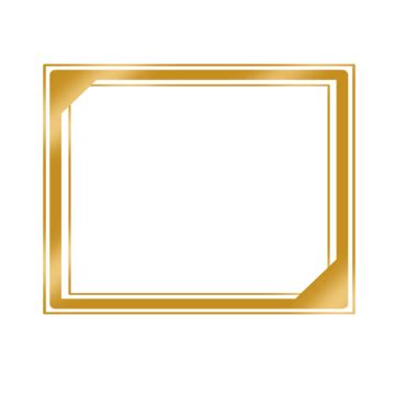 Golden Rectangular Frame Gold Rectangle Rectangular Frame PNG