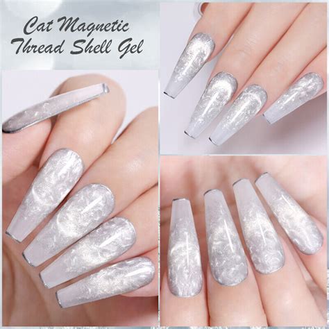 LILYCUTE 7ML Sequins Gel Nail Polish UV LED Magnetic Thread Gel Varnish