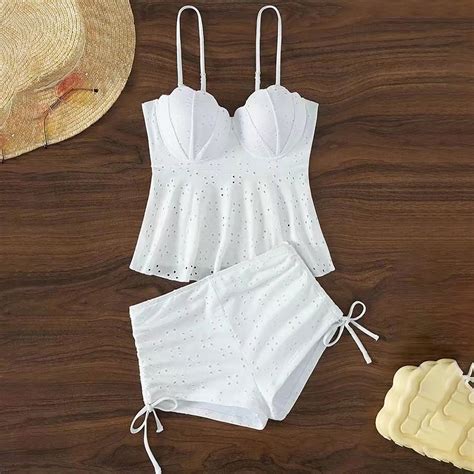 AXXD Women S Bikini Swimsuits Split Bikini Splitter Wirefree Bras Solid