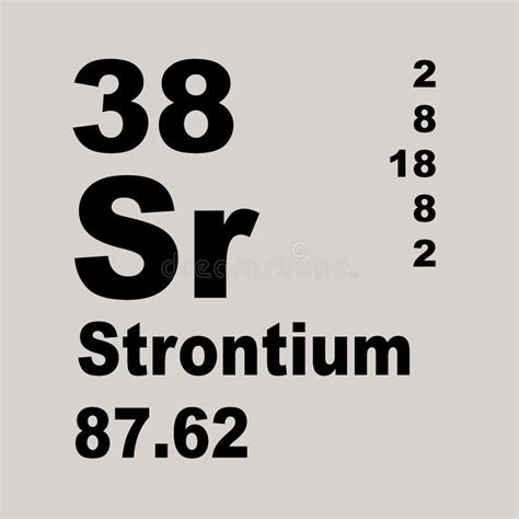 Periodic Table Of Elements Strontium Stock Illustration Illustration Of Silver Reactive