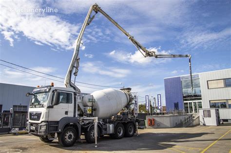 Man Tgs 32400pumiboomix Z424 Concrete Pump For Sale Belgium Handzame