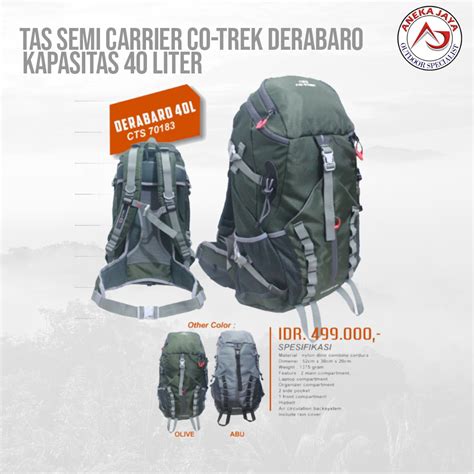 Jual TAS SEMI CARRIER CO TREK DERABARO 40 LITER Shopee Indonesia