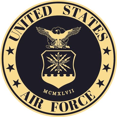 Premium Vector Golden Seal Of The United States Air Force