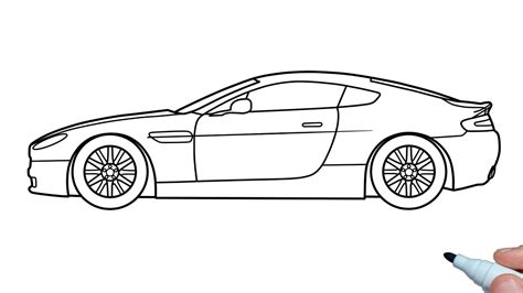 How To Draw Aston Martin Db Step By Step Youtube