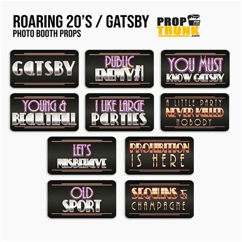 F60b Roaring 20s Gatsby Photo Booth Party Props PropTrunk