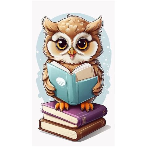 Premium Vector Cute Owl With Book