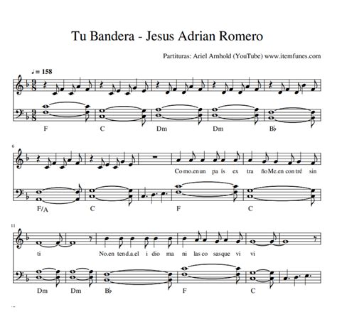 Tu Bandera Jesus Adrian Romero Partitura Notas Acordes Letra Pdf