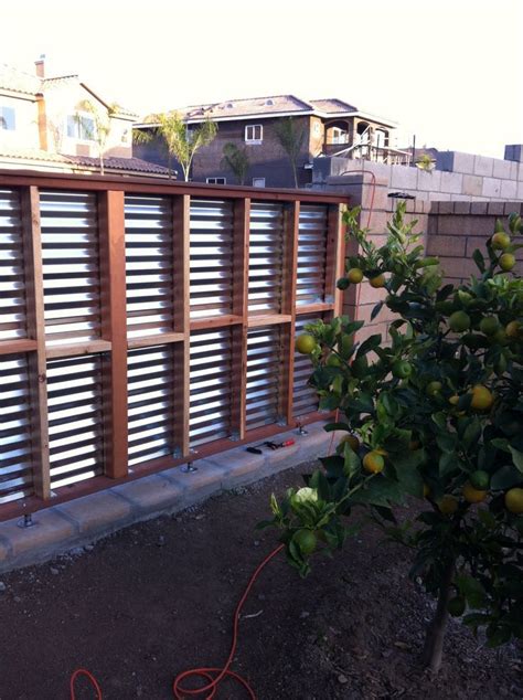 corrugated metal fence diy - Google Search | Corrugated metal fence, Diy fence, Backyard fences