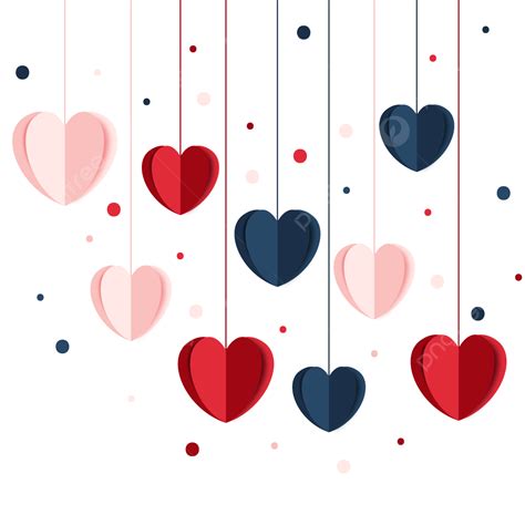 Love Valentines Day Vector Art Png Hanging Love Icon Heart Shape