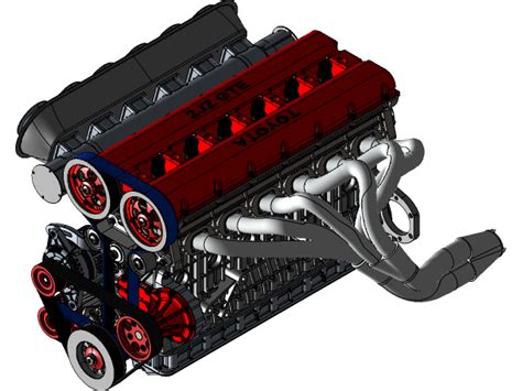 Toyota 2JZ GTE Engine | 3D CAD Model Library | GrabCAD