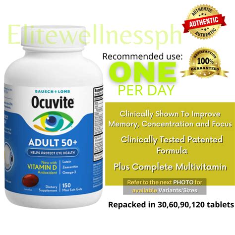 Ocuvite Adult Eye Vitamin And Mineral Supplement With Lutein