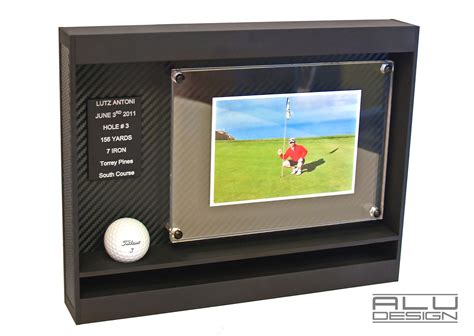 Custom Golf Ball Trophies And Displays Modern Frame Hole In One Golf