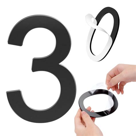 Buy Self Adhesive 5 Inch House Numbers Acrylic House Number Modern