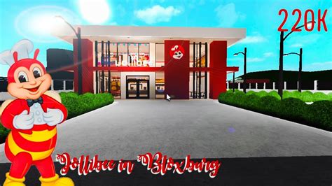 Jollibee In Bloxburg Speed Build 220k Snow Blush Youtube