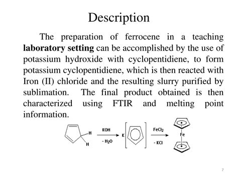 Ppt The Synthesis Purification And Characterization Of Ferrocene