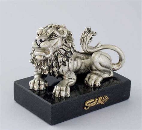 Mini Silver Lion Sculpture Frank Meisler Fine Art Metal Sculptures