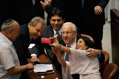 New Israeli President Reuven Rivlin Takes Selfie With Rival Nbc News