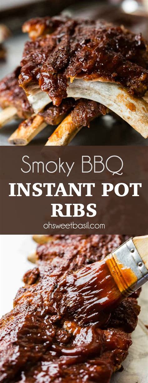 Smoky Bbq Instant Pot Ribs Oh Sweet Basil Recipe Instant Pot Ribs