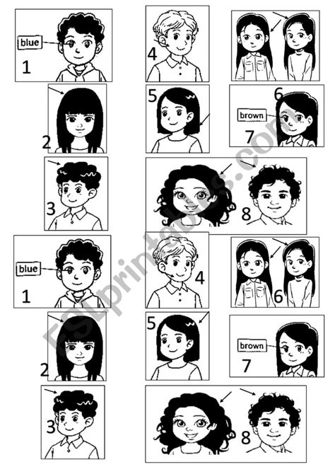 English Write Sentences About Physical Appearances Esl Worksheet By