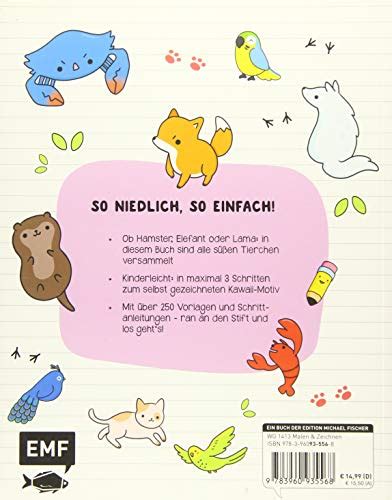 Kawaii Tiere 250 süße Tierchen zeichnen Alle Anleitungen Schritt für