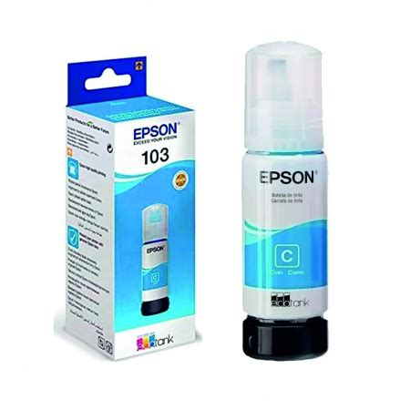 Botella Tinta Epson 103 EcoTank Cyan Vortex Tienda Online