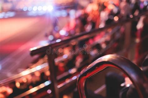 View of Big Crowded Concert Hall Arena before the Show, Venue with Audience Concert Goers ...