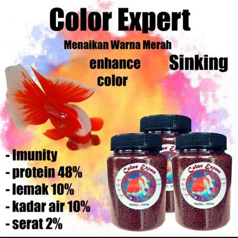 Jual Pakan Pelet Makanan Ikan Mas Koki Color Expert Sinking Floating