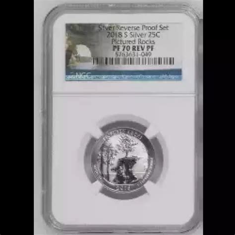 S Silver Atb Quarter Ngc Pf Pictured Rocks Silver Reverse Proof