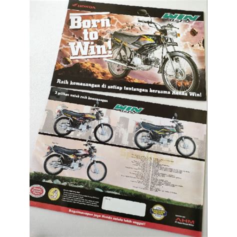 Jual Nos Brosur Iklan Motor Honda Win Iklan Motor Jadul Poster