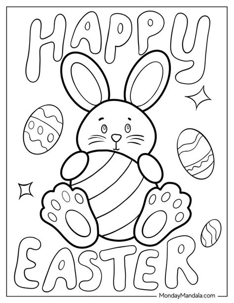 Easter Bunny Coloring Pages Free Pdf Printables I