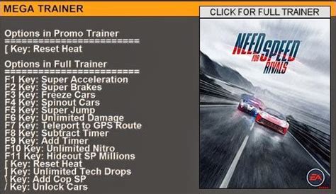 Good Game Extensions Need For Speed Rivals Mega Trainer 13