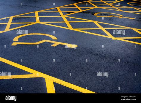 Disabled Parking Space Stock Photo Alamy