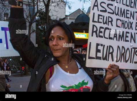 Paris Frankreich Brasilianische Trans People Prostituierte Sex Worker Europe Protest Anti