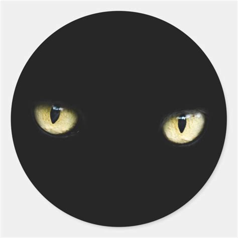 Black Cat Eyes Stickers Zazzle